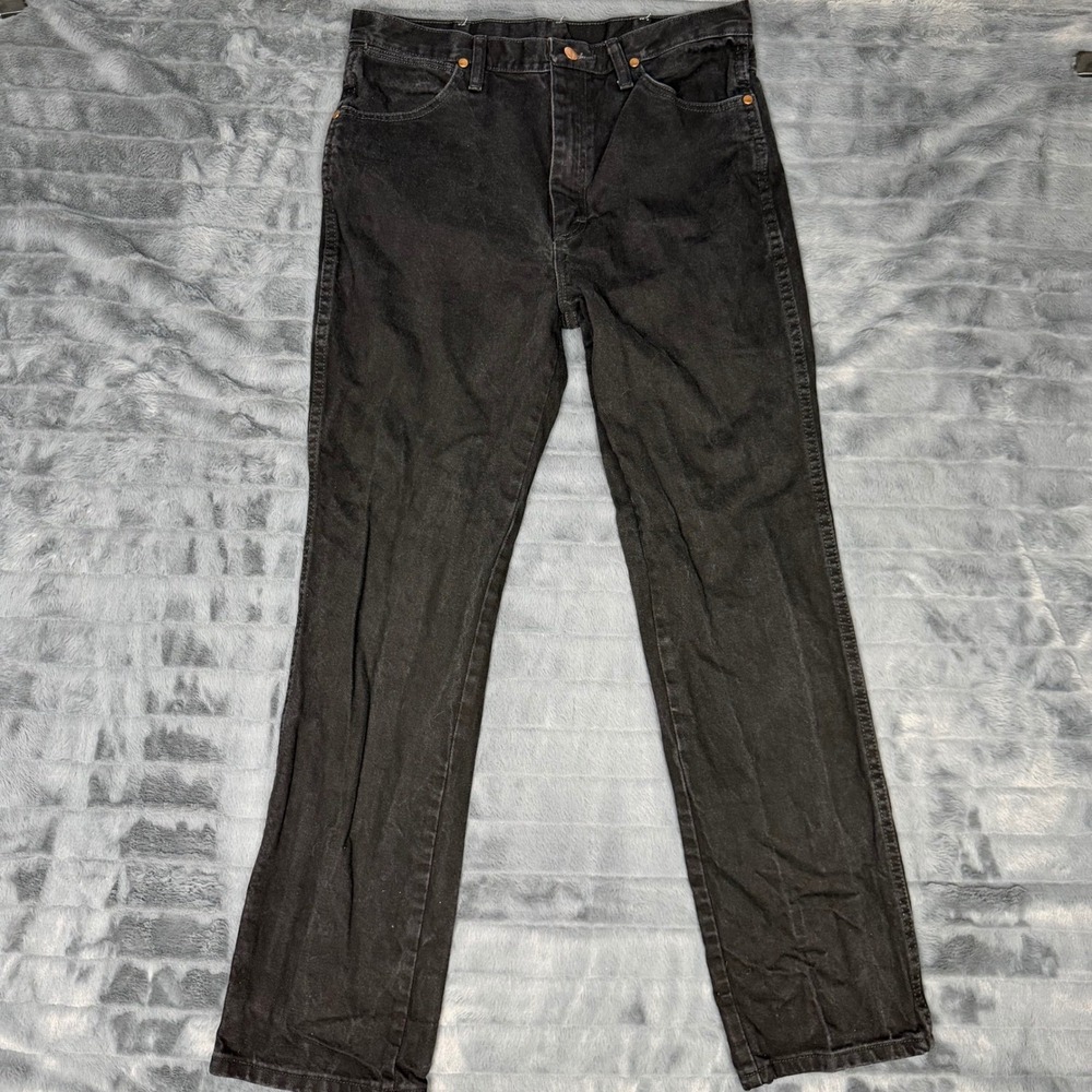 Wrangler Cowboy Cut Relaxed Fit Jeans Mens 34x32 Faded Black Denim 936WBK